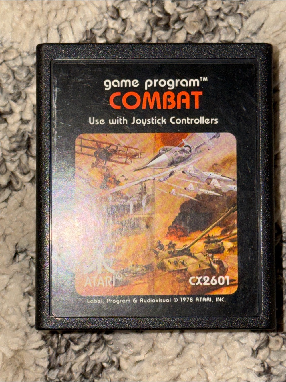 Atari Combat Video Game Cartridge Vintage Classic Used Tested Works Great As Is.